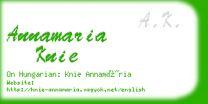 annamaria knie business card